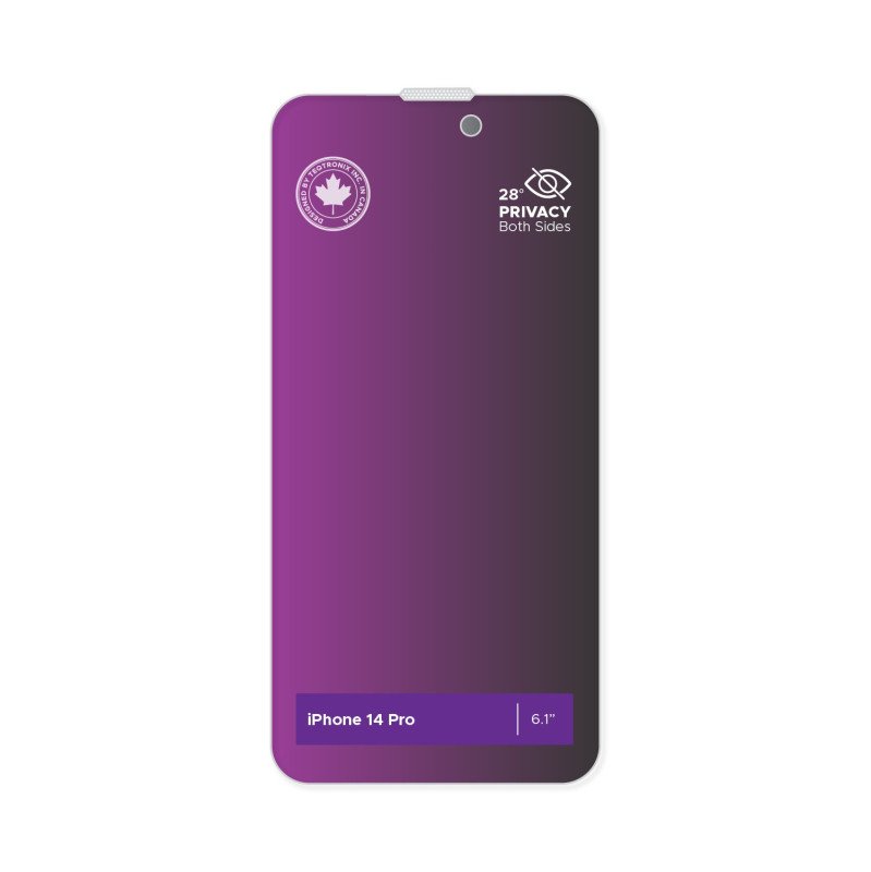 Levelo Privacy Black-Edition Twice Tempered Screen Protector For iPhone 14 Pro 6.1" - Black