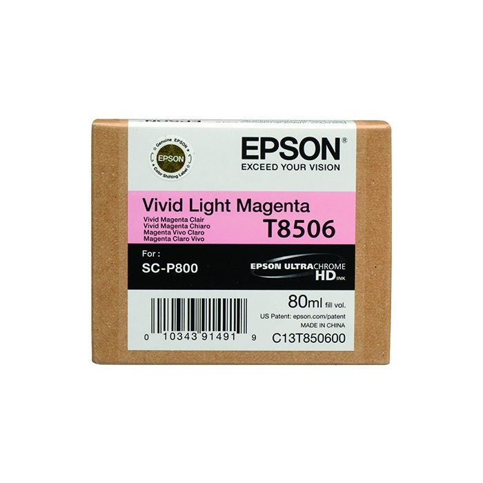 EPSON ULTRACHROME HD T850600 INK CARTRIDGE VIVID LIGHT MAGENTA