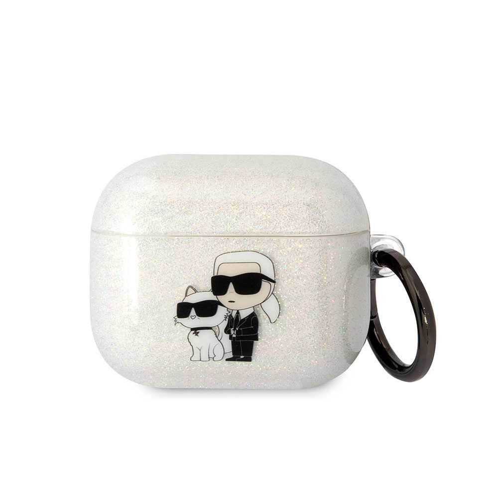 Karl Lagerfeld TPU Glitter NFT K&C for Airpod 3 Case - Transfarent