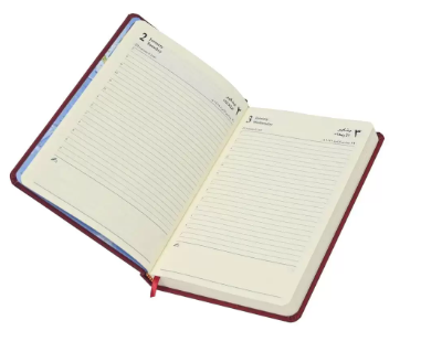 FIS A5 Diary 2024 (Arabic/English) Maroon - FSDI19AE24MR