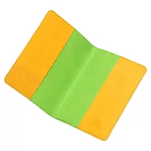 FIS Italian PU Passport Cover With Gift Box, Yellow Color, 10 x 13.5 cm Size - FSGN1602