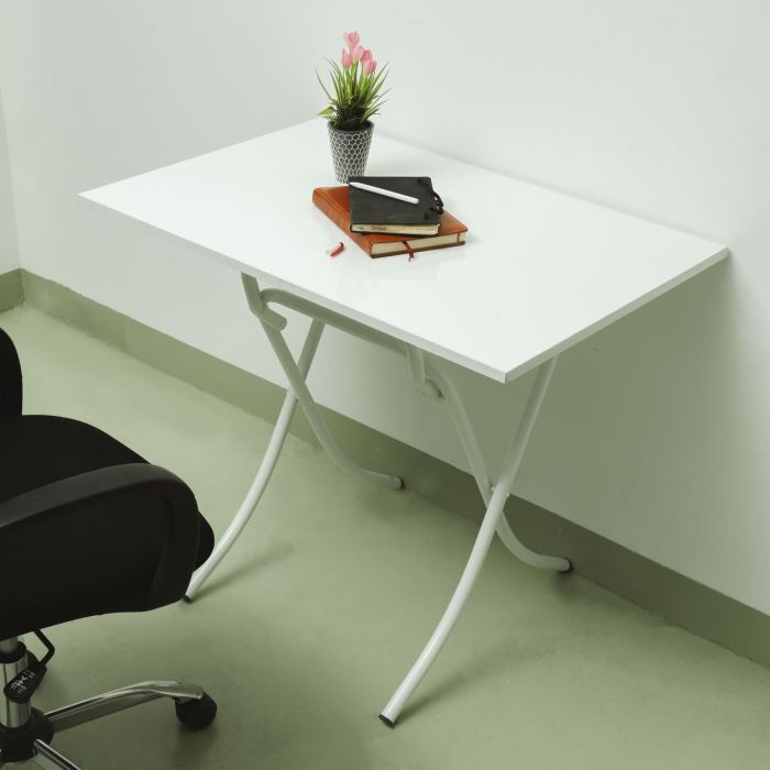 Rectangular Table, 90x60cm Portable Table, RF10999 | Rectangular Kitchen Dining Table | Modern Small Coffee Table | Living Room Accent Table With Metal Legs | Foldable Table