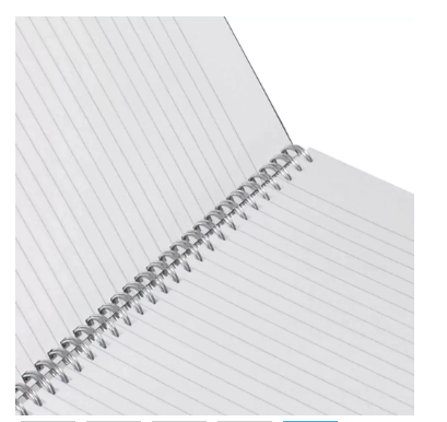 LIGHT Pack of 5 Spiral Hard Cover Notebook, Single Line, Size A4, 100 Sheets - LINBSA41710