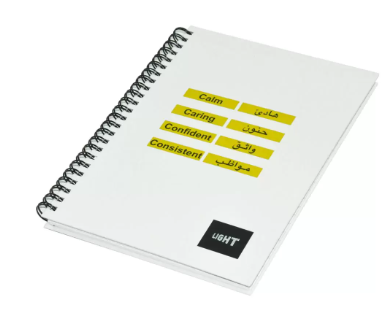 5-Piece Light Spiral Hard Cover Notebook Single Line A5, 100-Sheets - LINBSA51708