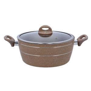 Royalford 28Cm Die Cast Casserole With Glass Lid - Aluminium - Grey