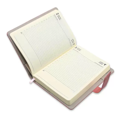 Fis 2023 A5 Diary Arabic English Vinyl Hard Sewn Cover Pink -FSDI80AE23PI