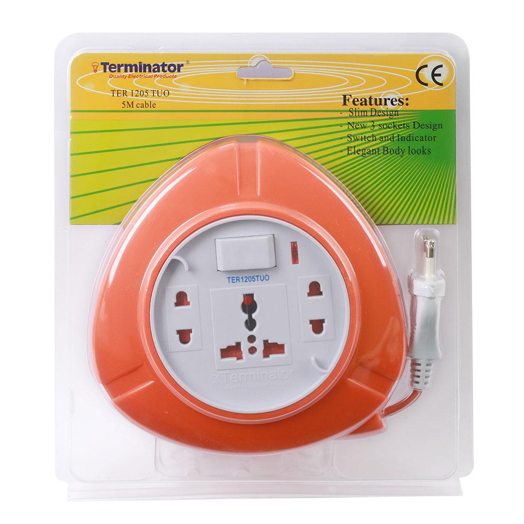 3 Way Extension Reel Mini 2RP With Shutter 5M Cable