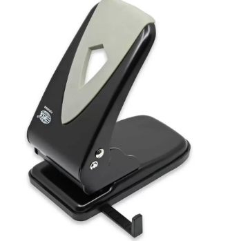 FIS 2 Hole Punch Heavy duty 70 Sheets Capacity, Black/Grey Color - FSPU93K8