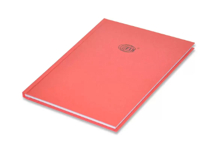 5-Piece FIS Neon Hard Cover Notebook Single Line 9X7 Inch, 100-Sheets, Red - FSNB97N250