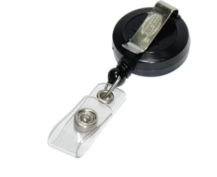 25-Piece FIS Name Badge Reel, Black Dia 3.3cm (Soft Belt 6.8cm) - FSNAYO001BK