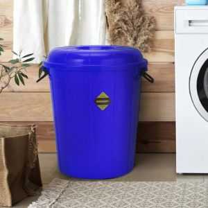 Royalford 60Ltr Economy Drum With Lid - Plastic - Assorted - 60 LITER