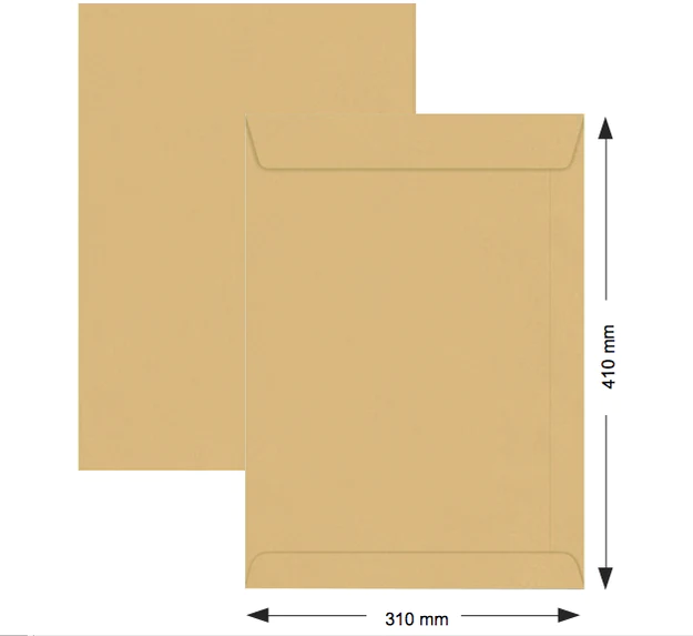 Hispapel Brown Envelope 310 x 410mm 16" x 12" 250pcs-box