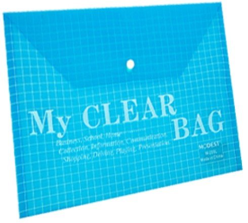 My Clear Bag  A4 Assorted Color - Pack of 12