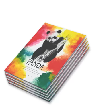 FIS Pack Of 5 Hard Cover Notebook, 96 Sheets A4 Panda Design 3 -FSNBHCA496-PAN3