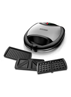 Smoothie Maker With 3 Jars And Sandwich Maker With Grill And Waffle Maker 600.0 W NE600-B5 + TS2090-B5/Bundle Black/Silver/Clear