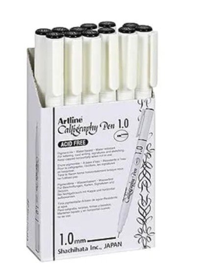 Artline EK241 Calligraphy Writing Pen 1.0mm Black