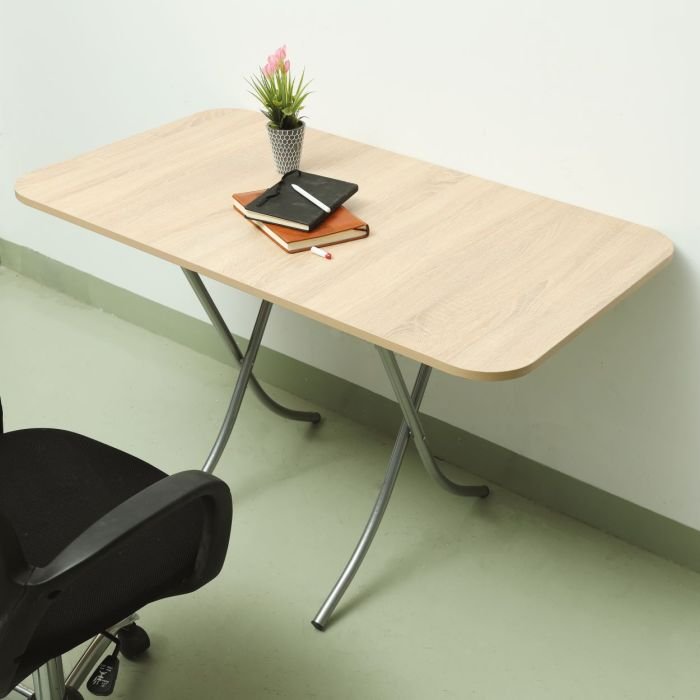 Rectangular Table, 120cm Sanoma Design Portable Table, RF10994 | Rectangular Kitchen Dining Table | Modern Small Coffee Table Living Room Accent Table With Metal Legs