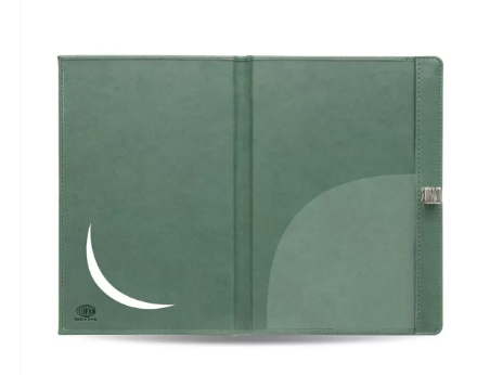 Bill Folders Green Color, Italian PU Covers, Round Corners & Pen Holder, 175 x 245 mm - FSCLBFPHGR