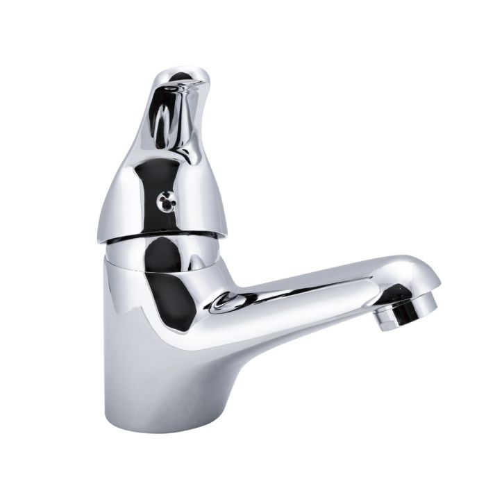 Geepas GSW61088 Cara Single Lever Wash Basin Mixer - High Quality Ceramic Brass Cartridge Single Hole | 0.2MPa To 0.8MPa Water Pressure | Ideal For Wash Basin Bathroom & Lavatory | 5 Years Warranty