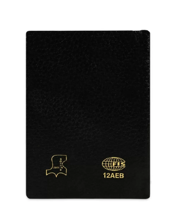 FIS Bonded Leather Pocket Diary 2024 (Arabic English) 1 Side Paded Cover Black - FSDI12AEB24BK