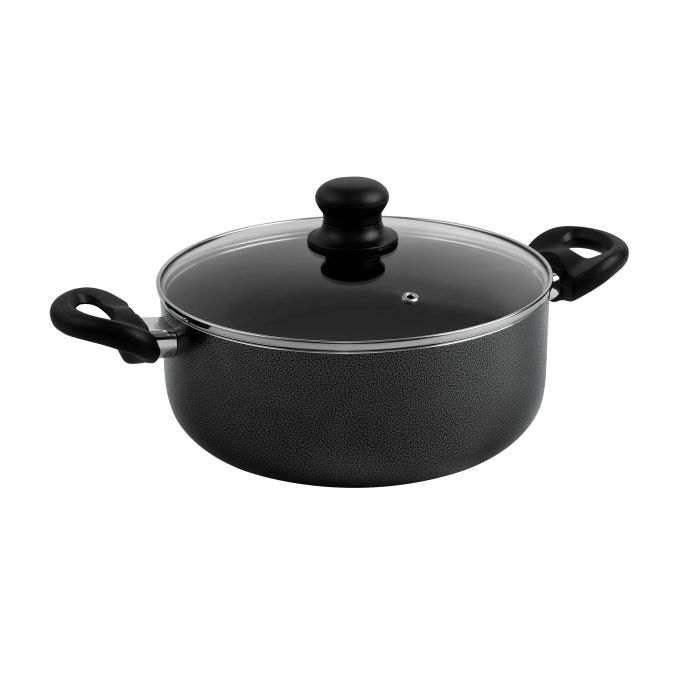 8Pcs Non-Stick Cookware Set, 2.5mm Body Thickness, RF4999 | Scratch Resistant, Tempered Glass Lids | Bakelite Knobs And CD Bottom | Suitable For Multiple Hobs