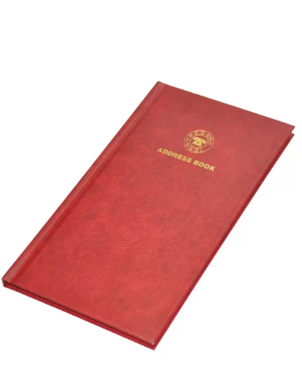FIS Address Book English with Vinyl Hard Cover, 115 x 217 mm Size, 52 Sheets - FSAD115X217E