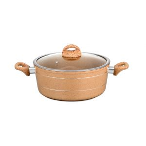 Royalford Die Cast Casserole With Glass Lid - Aluminium - Grey - 22 CM