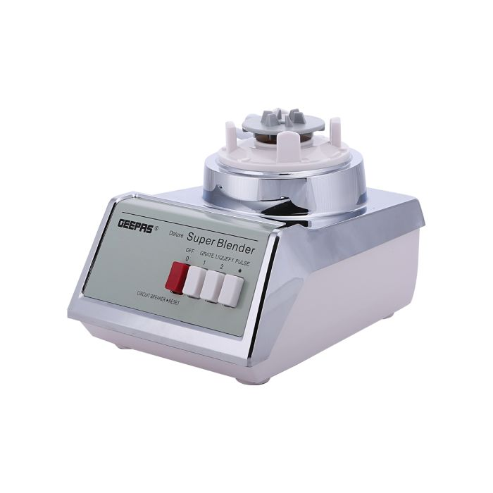 Geepas 450W Stainless Steel Blender - 2 Speed Control, Overheat Protection, 1.4L Plastic Jar, Sharp Blades & Mill & Chopping Blender, Anti-Slip Feet Design