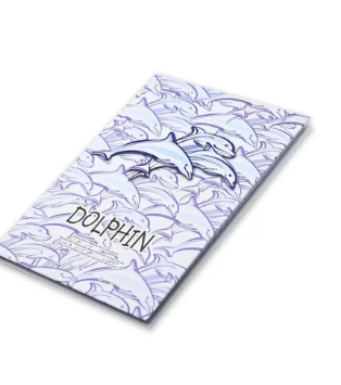 FIS Pack Of 5 Hard Cover Notebook, 96 Sheets A4 Dolphin Design 2 -FSNBHCA496-DOL2