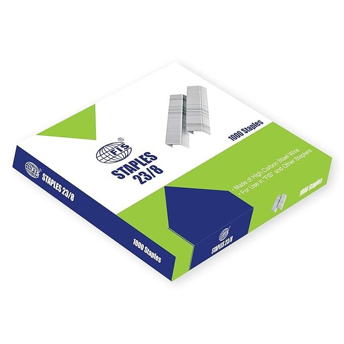 FIS Stapler Pins No.23/8 Size, 1000 Staples - FSSN23/8