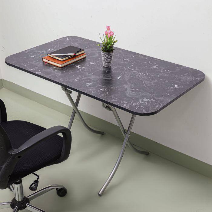 Rectangular Table, 90x60cm Marble Design Portable Table, RF10995 | Rectangular Kitchen Dining Table | Modern Small Coffee Table Living Room Accent Table With Metal Legs