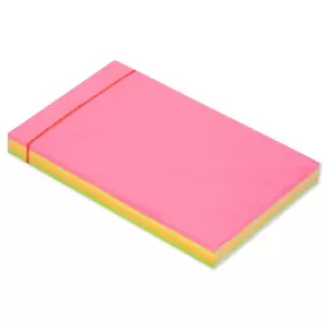 FIS Sticky Note, 4 Assorted Fluorescent Colours, Size 3 x 5 Inch, 100 Sheets, Quantity per Pack 12 - FSPO354C100