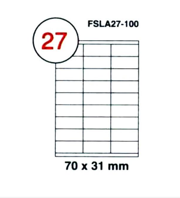 FIS FSLA27-100 SIZE 70X31MM LABEL STICKER