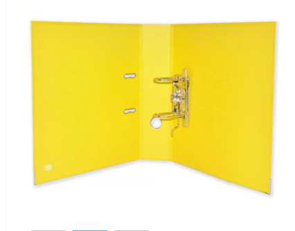 FIS 50 Pieces PP Lever Arch Box File Yellow - FSBF8PYL