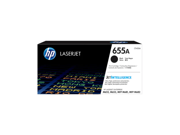 HP 655A Black Original LaserJet Toner Cartridge (CF450A)