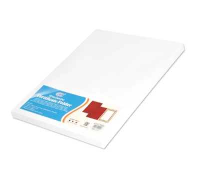 FIS A4 Certificate Folder Italian PU 1-Side Padded Cover, Maroon - FSCLCHPUMRD4