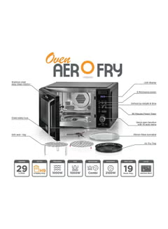 4-in-1 Digital Microwave Oven with Air Fryer, Grill & Convection, 29 L 1000 W, MZAF2910-B5, Black