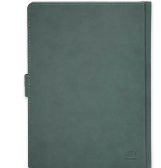 FIS Golden Agenda Diary 2024 (English) Italian PU, 1-Side Padded, Green - FSDI75EPG24GR