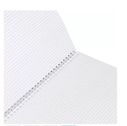 FIS Pp Spiral Note Book, Size A4, 5mm Square, 100 Sheets, Green - FSNBA45PPGR