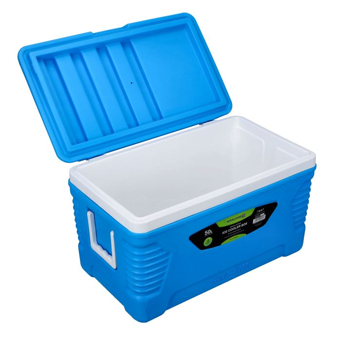 Insulated Ice Cooler Box, 50L Portable Cooler Box, RF10483 | 3 Layer PP-PU-HDPE | Premium Quality Polymer | Thermal Insulation Cooler Box