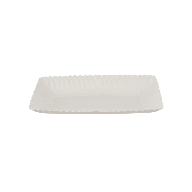 Premium Rectangle Flower Plate(14.5 X 8.5 Inch)4 Pieces