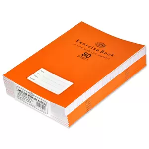 FIS Exercise Book, Pack of 12, Size:16.5 X 21 cm, 80 Pages 4 Line with Margin - FSEB4LM80N