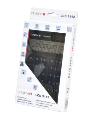 Olympia Desktop Calculator, 1-Line - 12 Digits, Black/Red Colour - OLCA941911001