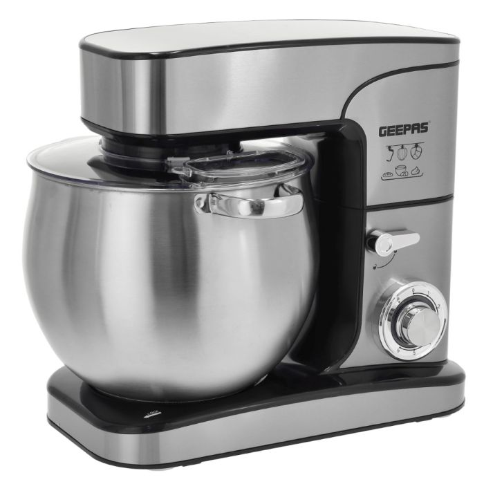 Kitchen Machine, Powerful Copper Motor,2000W, GSM43042 - 12L Capacity Stainless Steel Bowl,6 Level Mixing Speed Control,2 Years Warranty, LED Power Indicator, Bowl With Handles,6 Speed With Pulse