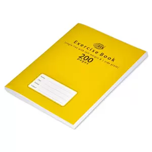FIS Exercise Book A5 200 Pages Single Line 1 Side Plain With Left Margin Pack of 6