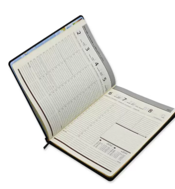 FIS Golden Executive Diary 2023 Arabic/English/French (1-Week at a glance) Italian PU Cover, Black - FSDI36AEG23BK