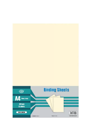 FIS Binding Sheet 400 gsm Pocket of 25 pieces - FSBD400A4CA