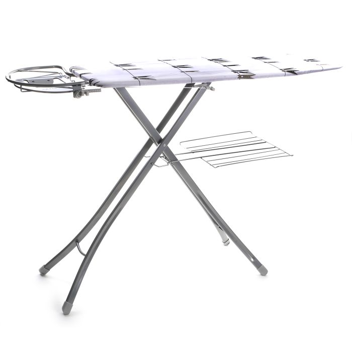 Royalford RF366WT Ironing Board With Steam Iron Rest (122 X 38 Cm), Lightweight And Compact Ironing Board With Height Adjustment Feature