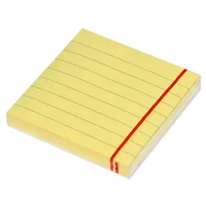 FIS Sticky Note Pad, 3X3 inches, Pack of 12, Ruled Pastel Yellow -FSPO3X3RPYL
