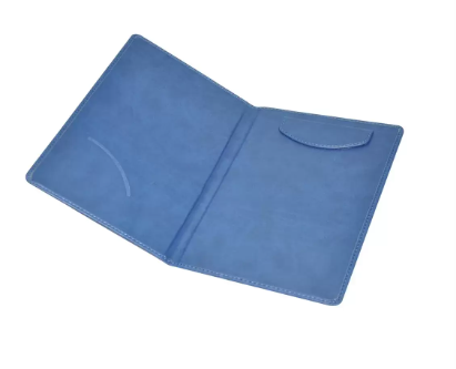 Executive Bill Folders Blue Color, Italian PU Covers with Magnetic Flap, Round Corners,Gift Box, 155 x 230 mm - FSCL1101BL